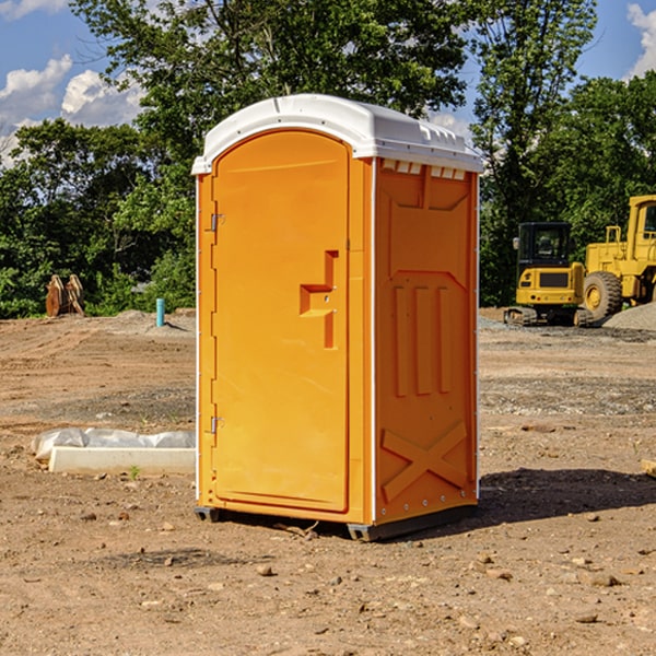 how often are the portable restrooms cleaned and serviced during a rental period in Bassfield